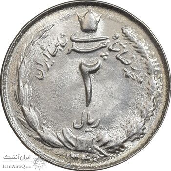 سکه 2 ریال 1349 - MS63 - محمد رضا شاه