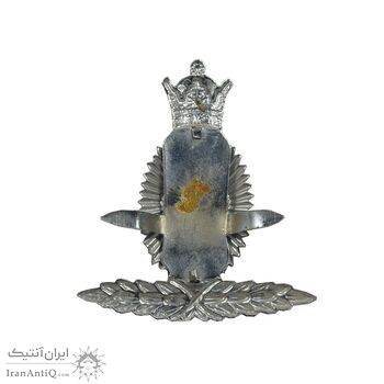 نشان کلاه نیروی زمینی ارتش - با برگ زیتون - UNC - محمد رضا شاه