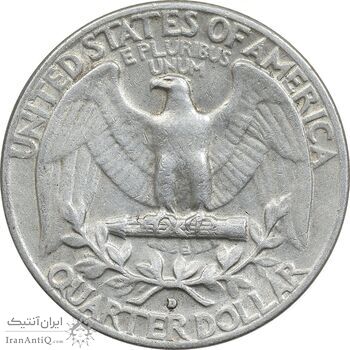 سکه کوارتر دلار 1964D واشنگتن - EF40 - آمریکا سکه کوارتر دلار 1964D واشنگتن - EF40 - آمریکا