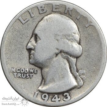 سکه کوارتر دلار 1943 واشنگتن - VF25 - آمریکا
