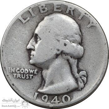 سکه کوارتر دلار 1940 واشنگتن - VF20 - آمریکا
