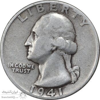 سکه کوارتر دلار 1941 واشنگتن - VF30 - آمریکا