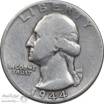 سکه کوارتر دلار 1944 واشنگتن - VF25 - آمریکا