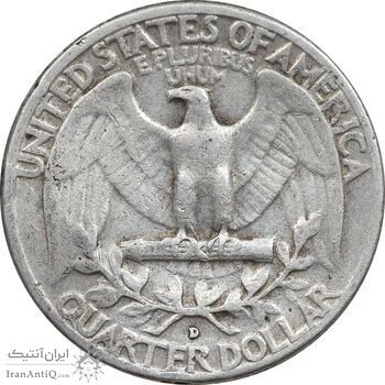 سکه کوارتر دلار 1956D واشنگتن - VF35 - آمریکا سکه کوارتر دلار 1956D واشنگتن - VF35 - آمریکا