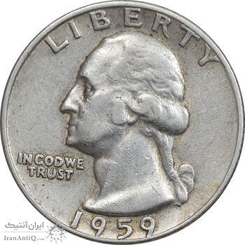 سکه کوارتر دلار 1959D واشنگتن - EF40 - آمریکا سکه کوارتر دلار 1959D واشنگتن - EF40 - آمریکا