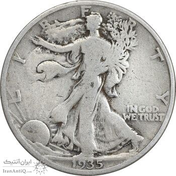 سکه نیم دلار 1935 نماد آزادی - VF25 - آمریکا
