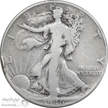 سکه نیم دلار 1946 نماد آزادی - VF25 - آمریکا