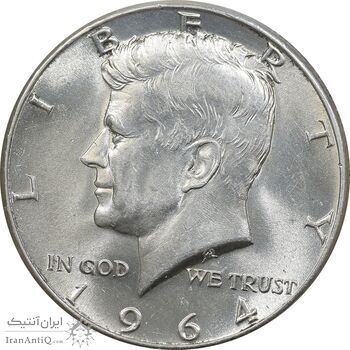 سکه نیم دلار 1964 کندی - MS61 - آمریکا