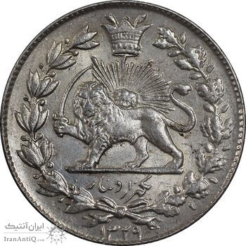 سکه 1000 دینار 1329 خطی - MS62 - احمد شاه