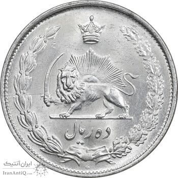 سکه 10 ریال 1324 - MS64 - محمد رضا شاه