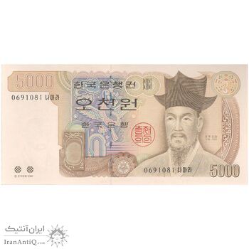 اسکناس 5000 وون 2002 جمهوری - تک - UNC64 - کره جنوبی