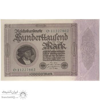 اسکناس 100000 مارک 1923 جمهوری وایمار - تک - AU - آلمان