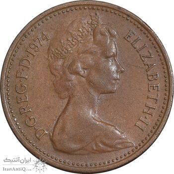 سکه 1 پنی 1974 الیزابت دوم - EF45 - انگلستان