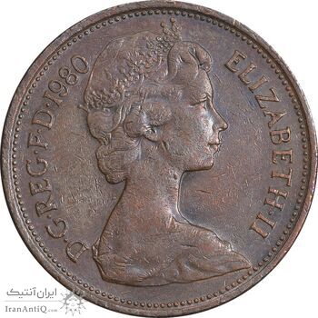 سکه 2 پنس 1980 الیزابت دوم - EF45 - انگلستان