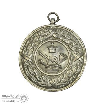 مدال یادبود آویزی پست و تلگراف و تلفن 1334 - بدون مینا - AU - محمدرضا شاه