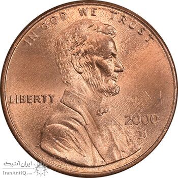 سکه 1 سنت 2000D لینکلن - MS64 - آمریکا