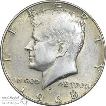 سکه نیم دلار 1968D کندی - AU58 - آمریکا