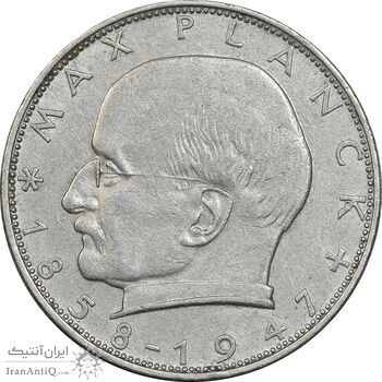 سکه 2 مارک 1966J جمهوری فدرال - ماکس پلانک - AU50 - آلمان