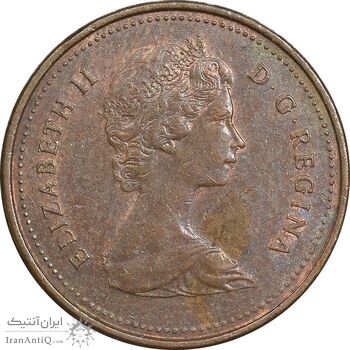 سکه 1 سنت 1981 الیزابت دوم - AU50 - کانادا