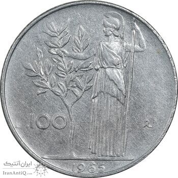 سکه 100 لیره 1965 جمهوری - EF45 - ایتالیا