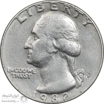 سکه کوارتر دلار 1982 واشنگتن - EF45 - آمریکا