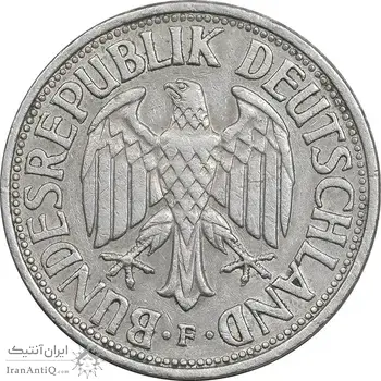 سکه 1 مارک 1950F جمهوری فدرال - EF45 - آلمان