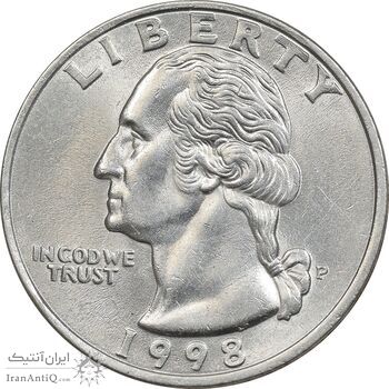 سکه کوارتر دلار 1998P واشنگتن - MS62 - آمریکا