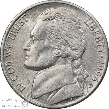 سکه 5 سنت 1996D جفرسون - MS62 - آمریکا