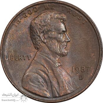 سکه 1 سنت 1987D لینکلن - MS61 - آمریکا