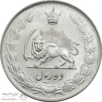سکه 10 ریال 1335 - MS63 - محمد رضا شاه