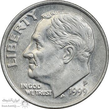 سکه 1 دایم 1999P روزولت - AU58 - آمریکا