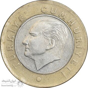 سکه 1 لیر 2011 جمهوری - AU50 - ترکیه