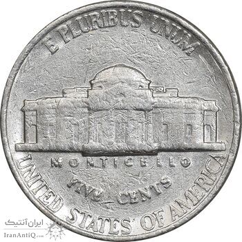 سکه 5 سنت 1987D جفرسون - AU50 - آمریکا