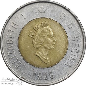 سکه 2 دلار 1996 الیزابت دوم - AU50 - کانادا