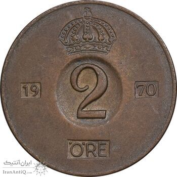 سکه 2 اوره 1970 گوستاو ششم - EF45 - سوئد سکه 2 اوره 1970 گوستاو ششم - EF45 - سوئد