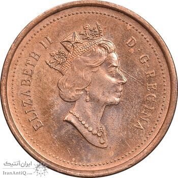 سکه 1 سنت 2001 الیزابت دوم - EF45 - کانادا