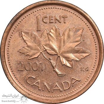سکه 1 سنت 2001 الیزابت دوم - EF45 - کانادا