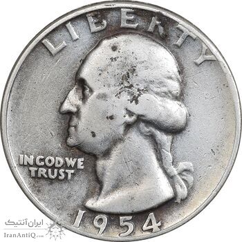 سکه کوارتر دلار 1954 واشنگتن - EF40 - آمریکا سکه کوارتر دلار 1954 واشنگتن - EF40 - آمریکا