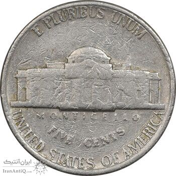 سکه 5 سنت 1977D جفرسون - EF40 - آمریکا