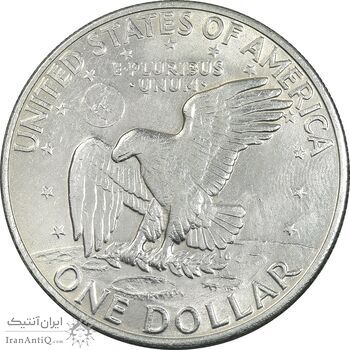 سکه یک دلار 1972D آیزنهاور - AU55 - آمریکا