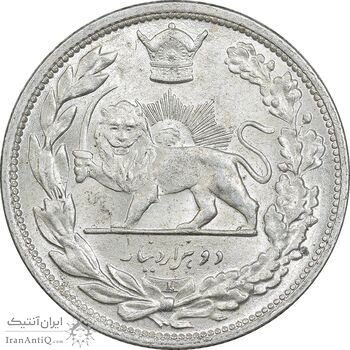 سکه 2000 دینار 1306 تصویری - ضرب لنینگراد - MS63 - رضا شاه