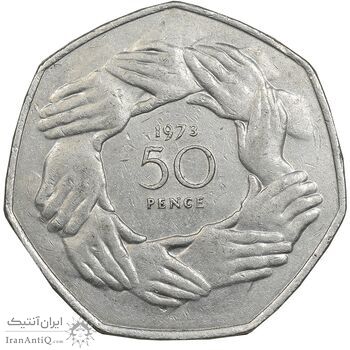سکه 50 پنس 1973 الیزابت دوم - EF45 - انگلستان