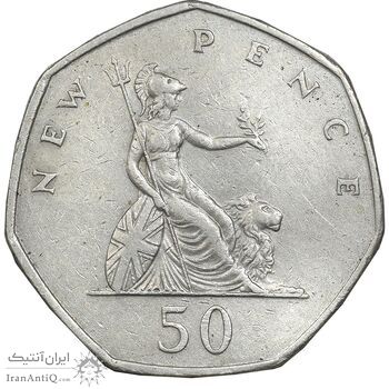 سکه 50 نیو پنس 1969 الیزابت دوم - EF45 - انگلستان