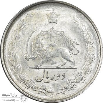 سکه 2 ریال 1323 - MS63 - محمد رضا شاه