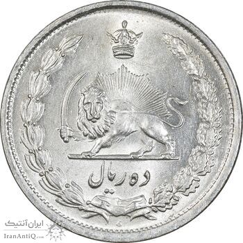 سکه 10 ریال 1323 - MS63 - محمد رضا شاه سکه 10 ریال 1323 - MS63 - محمد رضا شاه