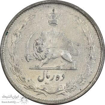 سکه 10 ریال 1324 - AU55 - محمد رضا شاه سکه 10 ریال 1324 - AU55 - محمد رضا شاه