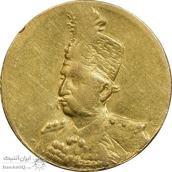 سکه طلا 2000 دینار تصویری بدون تاریخ - EF40 - مظفرالدین شاه