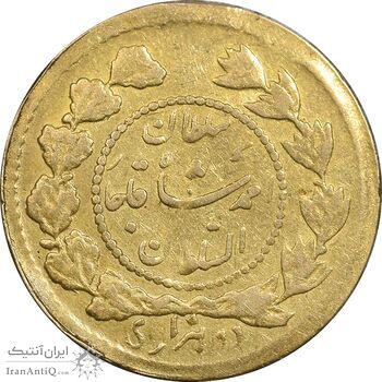 سکه طلا 2000 دینار 1337 تصویری - EF45 - احمد شاه