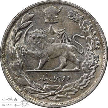 سکه 2000 دینار 1306 تصویری - ضرب تهران - MS64 - رضا شاه