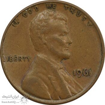 سکه 1 سنت 1961 لینکلن - EF45 - آمریکا سکه 1 سنت 1961 لینکلن - EF45 - آمریکا